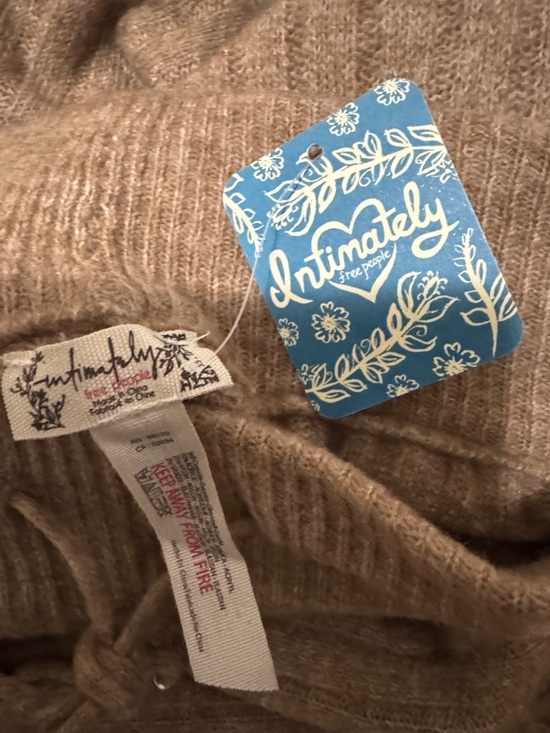 Free People retail $68 Intimately Ribbed Sweater Knit Drawstring Pants - Camel - Picture 6 of 6